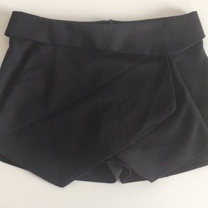 Zara black envelope skort